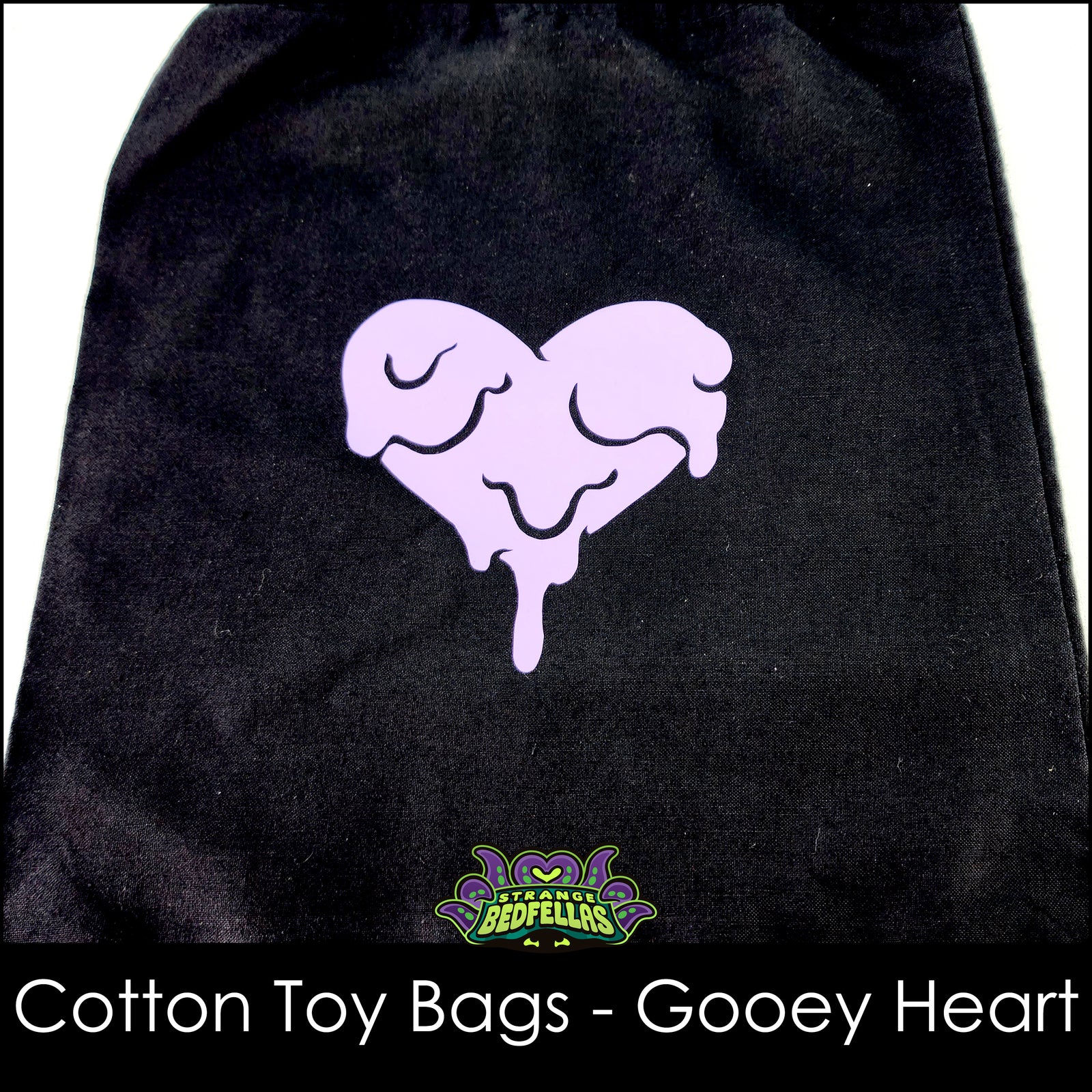 Cotton Toy Bags - Gooey Heart