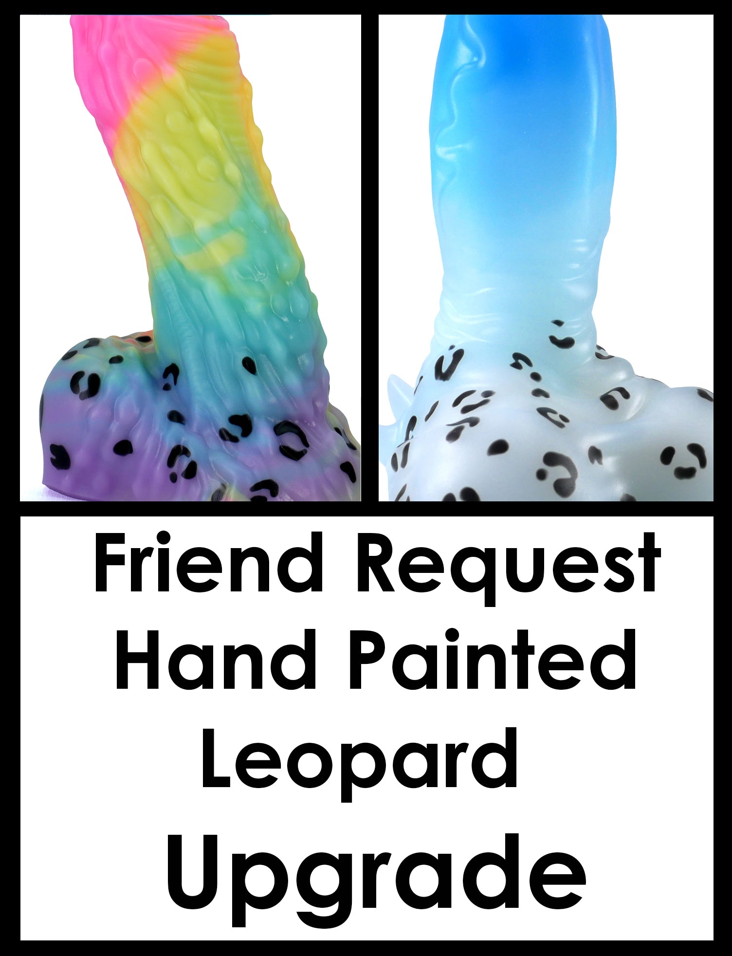 Friend Request Upgrade: Hand Painted Rainbow or Snow Leopard